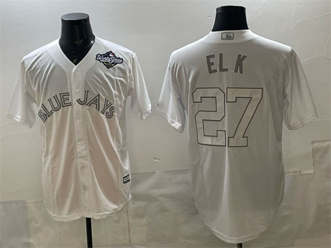 Men's Toronto Blue Jays #27 Vladimir Guerrero Jr. "El K" 2025 World Series Majestic White 2019 Players' Weekend Replica Stitched Jersey Men's Toronto Blue Jays #27 Vladimir Guerrero Jr. "El K" 2025 World Series Majestic White 2019 Players' Weekend Replica Stitched Jersey
